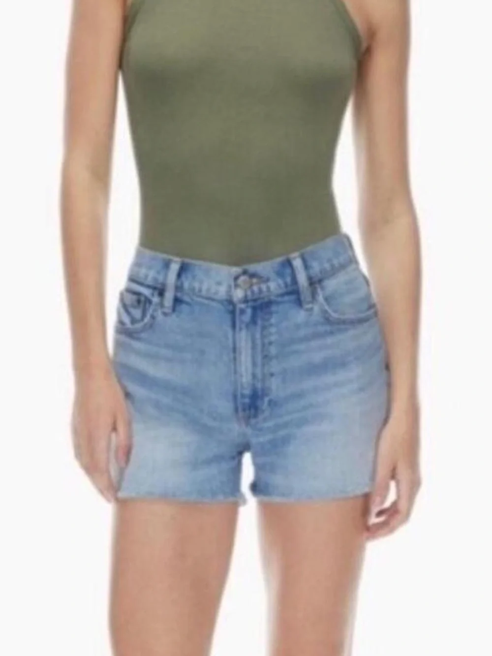 Denim Forum The Romy Slim Short Blue Denim Shorts